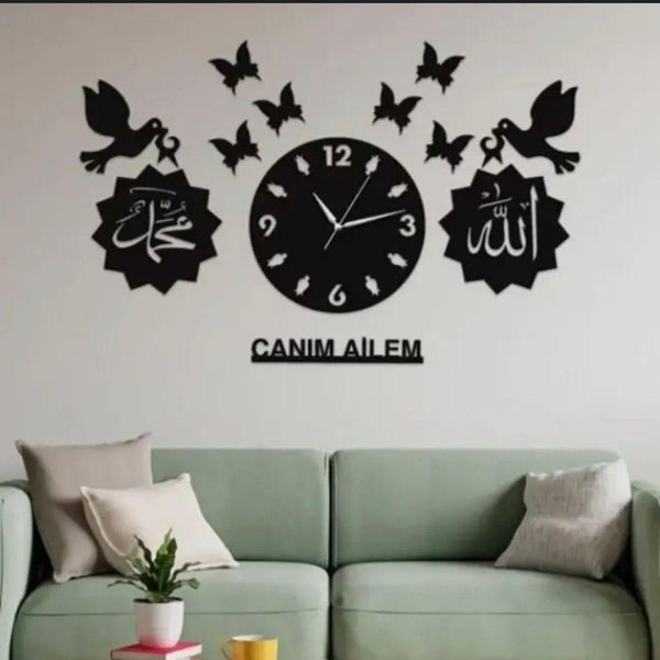 Cllaigraphy Art MDF Wood Wall Clock...