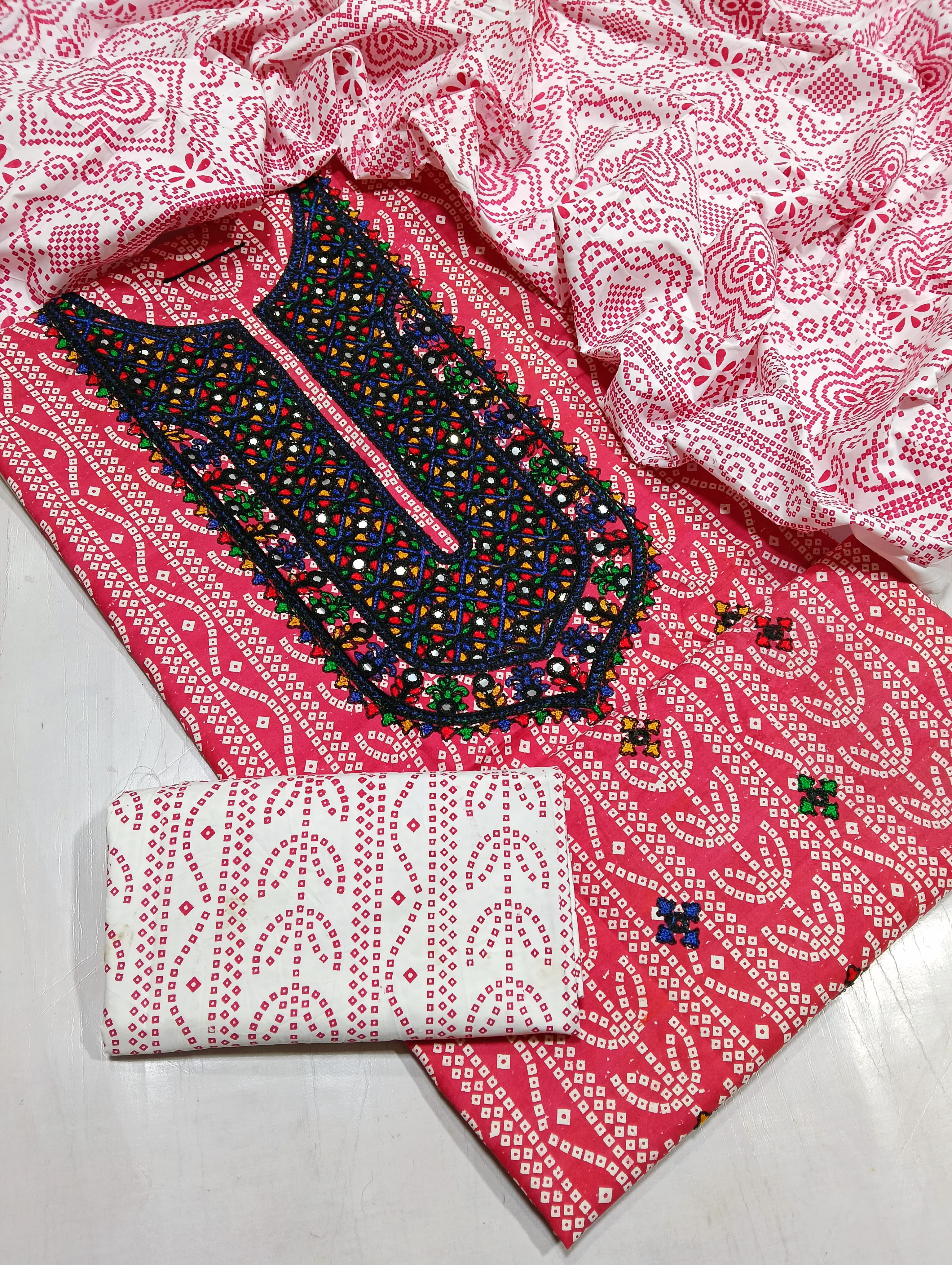 Chunri Printed Sindhi Embroidery work