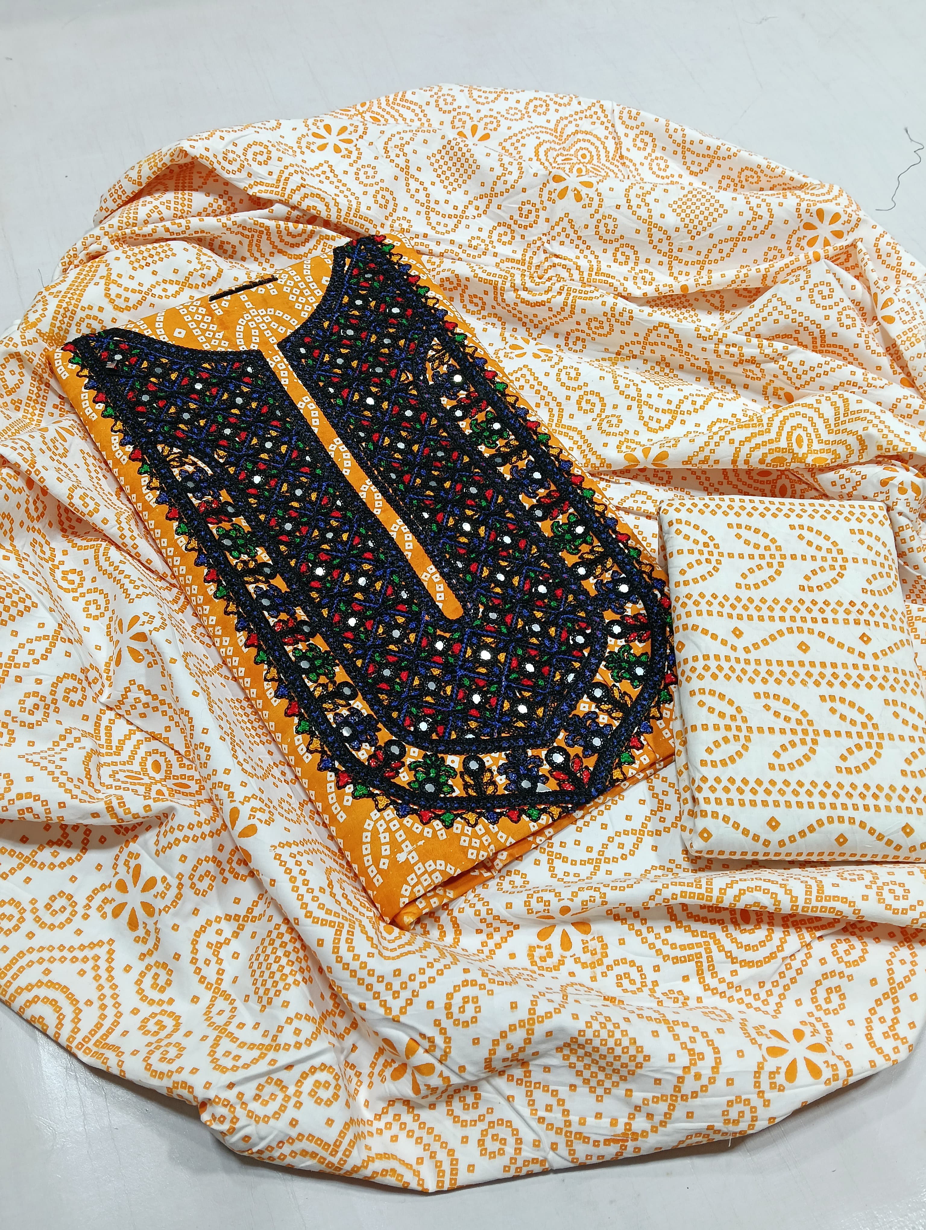 Chunri Printed Sindhi Embroidery work