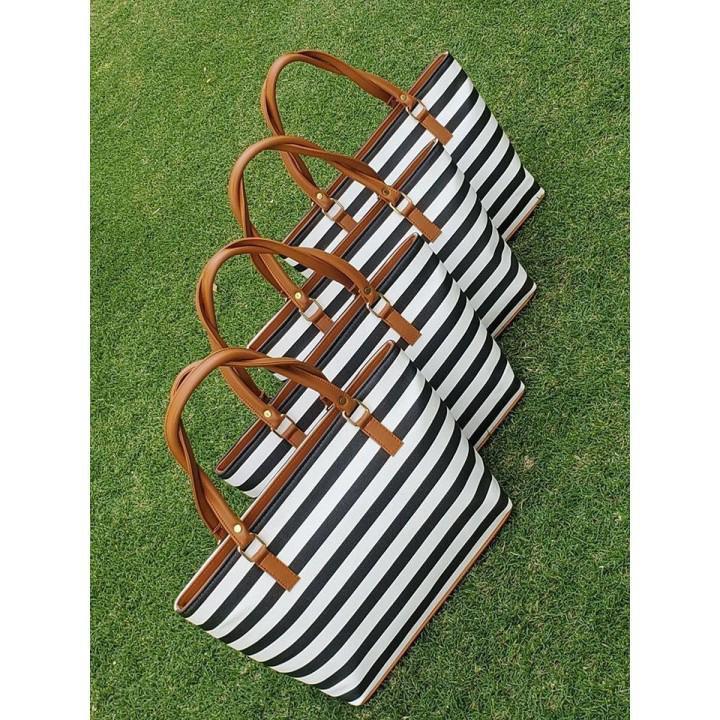 Chic White Rexine Tote Bag for Girls