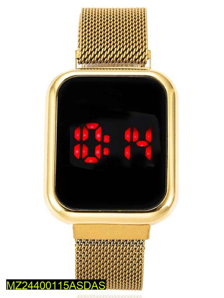 LED Display Digital Watch  With Magnetic Strap