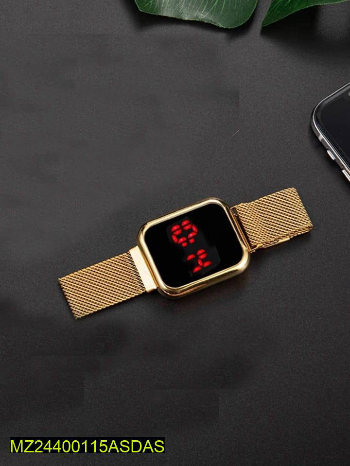 LED Display Digital Watch  With Magnetic Strap