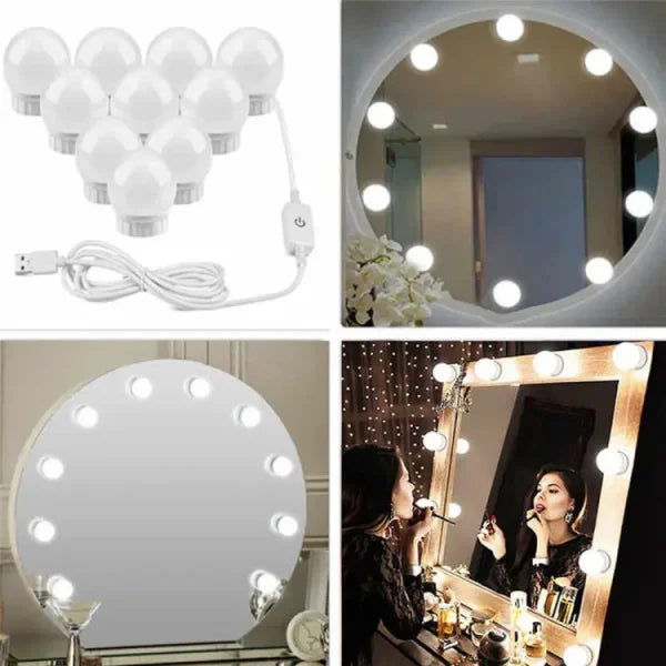 Changeable Luminance 3 Colors Led Usb String Dimmable Vanity Light